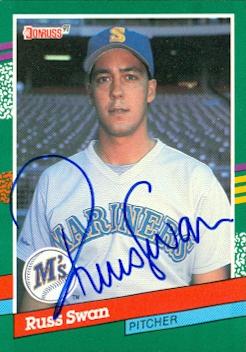Autograph Warehouse 82135 Russ Swan Autographed Baseball Card Seattle Mariners 1991 Donruss No .621
