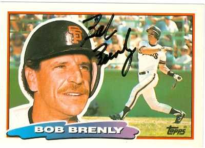 Autograph Warehouse 26113 Bob Brenly Autographed 1989 Topps Big Baseball Card San Francisco Giants