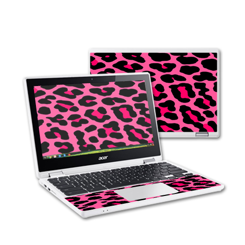 MightySkins ACCR11-Pink Leopard Skin Decal Wrap for Acer Chromebook R11 Cover Skins - Pink Leopard