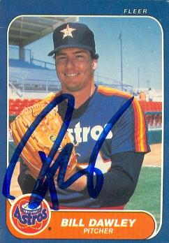 Autograph Warehouse Bill Dawley autographed Baseball Card (Houston Astros) 1986 Fleer No.298