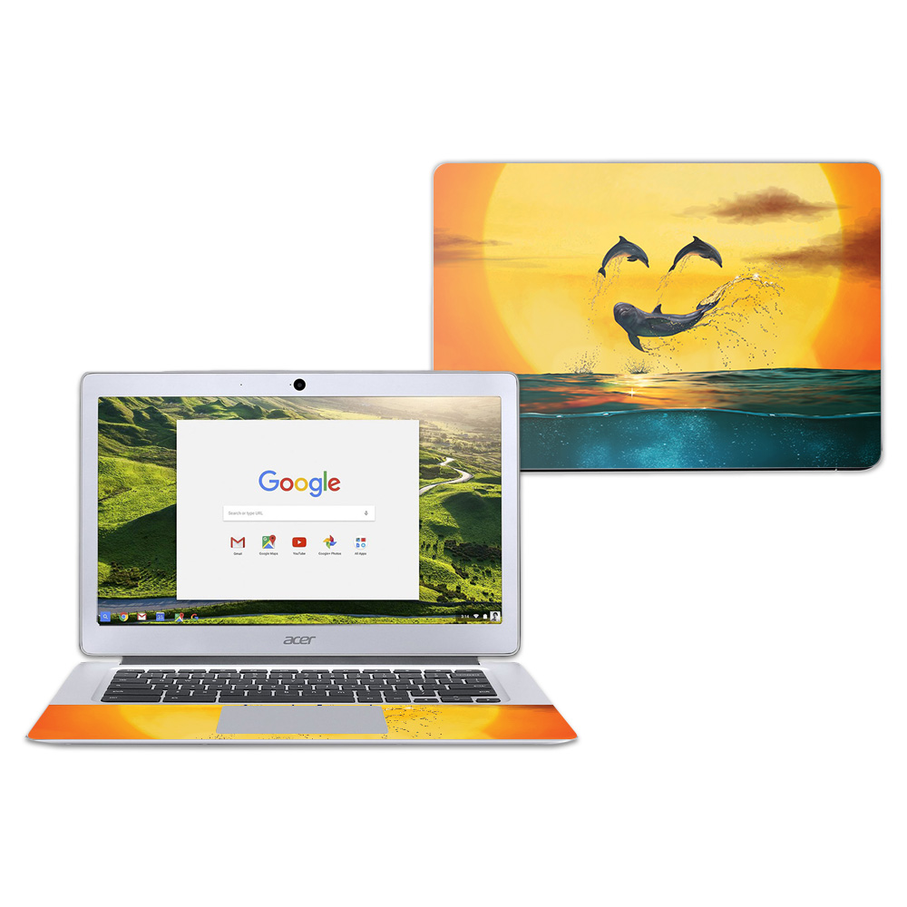 MightySkins ACCR14-Dolphin Smiley Skin for Acer Chromebook 14 in. CB3-431 - Dolphin Smiley