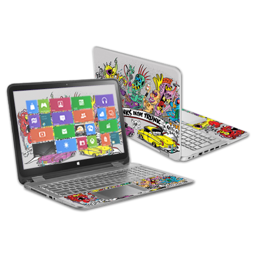 MightySkins HPENVY15-Punks in the Trunk 15.6 in. Skin Decal Wrap for HP Envy X360 2014 Version Laptop - Punks in the Trunk