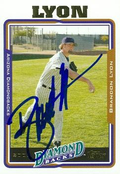 Autograph Warehouse 96394 Brandon Lyon Autographed Baseball Card Arizona Diamondbacks 2005 Topps No. 402