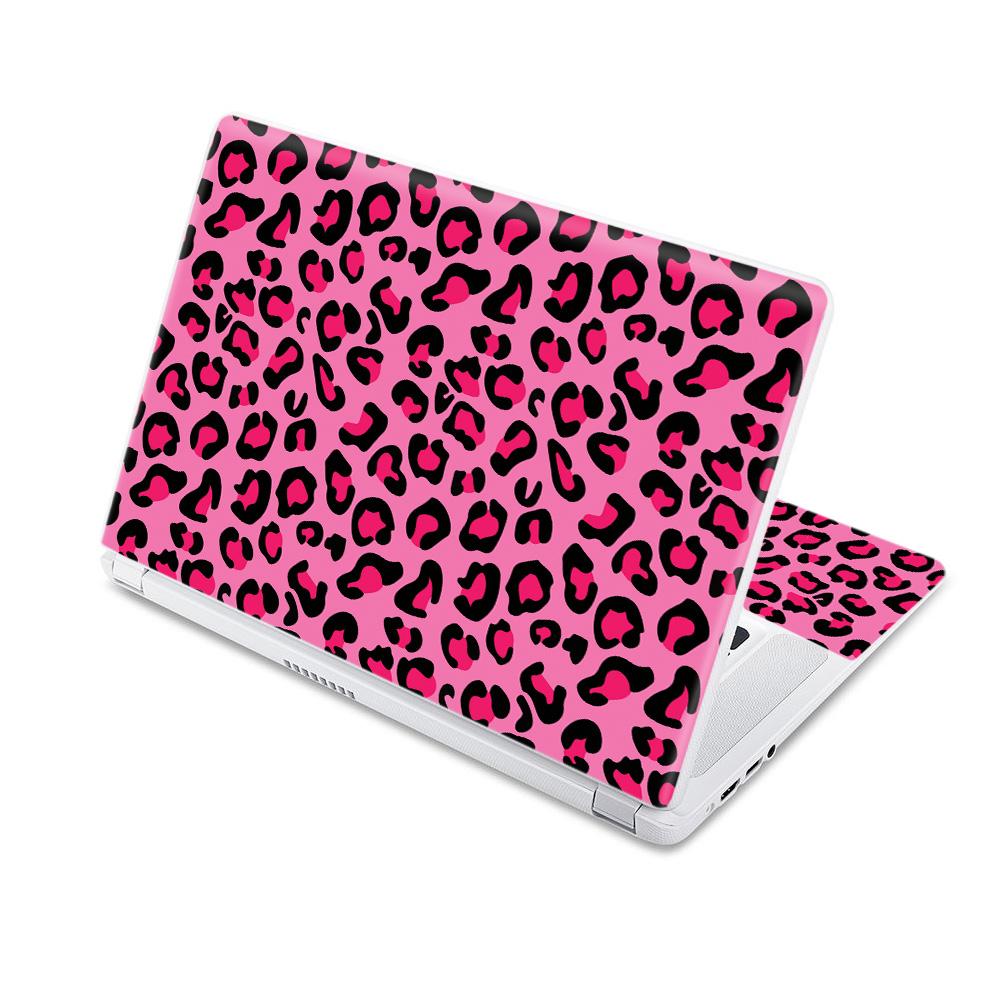 MightySkins CF-ACCR15-Pink Leopard Carbon Fiber Skin Decal Wrap for Acer Chromebook 15 15.6 in. 2017 - Pink Leopard