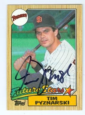 Autograph 158029 San Diego Padres 1987 Topps No. 429 Tim Pyznarski Autographed Baseball Card