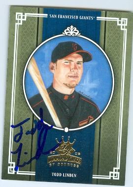 Autograph Warehouse Todd Linden autographed baseball card (San Francisco Giants) 2005 Donruss No.197 Diamond Kings