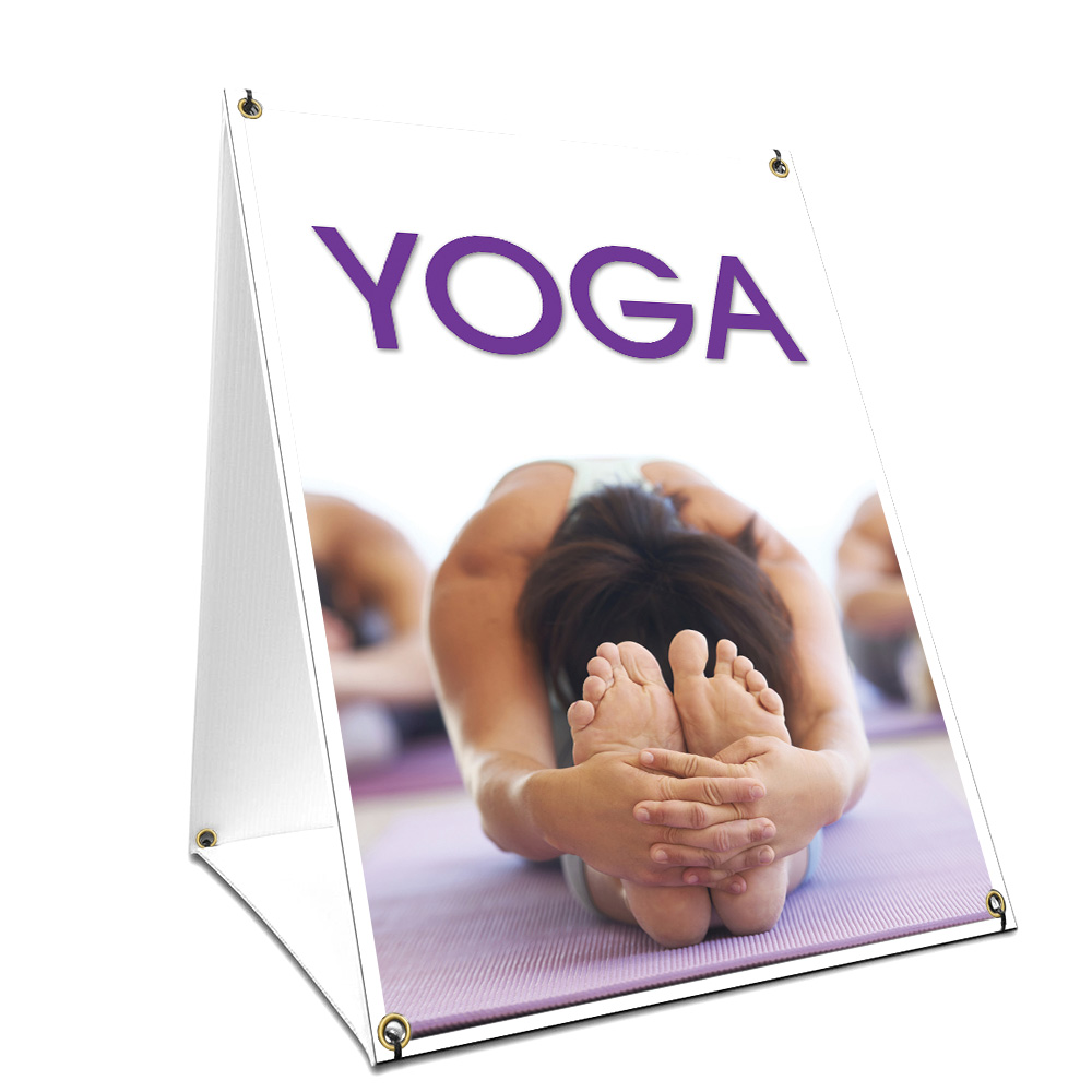 SignMission SBC-1824-Yoga 1 18 x 24 in. A-Frame Sidewalk Yoga 1 Sign with Graphics On Each Side