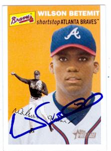 Autograph Warehouse 75699 Wilson Betemit Autographed Baseball Card Atlanta Braves 2003 Topps Heritage No .102