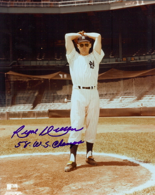 Autograph Warehouse 10690 Ryne Duren Autographed 8 x 10 Photo New York Yankees 1958 World Series Champion Inscribed 58 Ws Champs