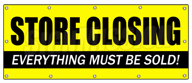 SignMission B-120 Store closing 48 x 120 in. Store Closing Banner Sign