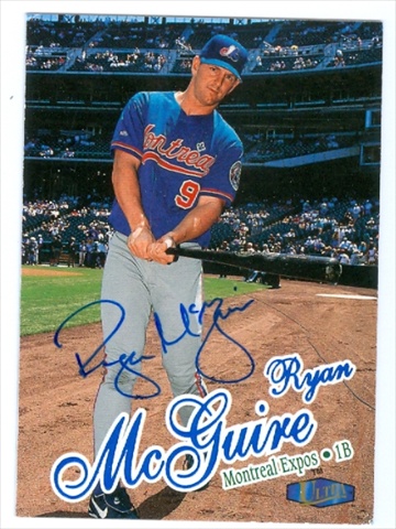 Autograph Warehouse 39080 Ryan Mcguire Autographed Baseball Card Montreal Expos 1998 Fleer Ultra No. 25