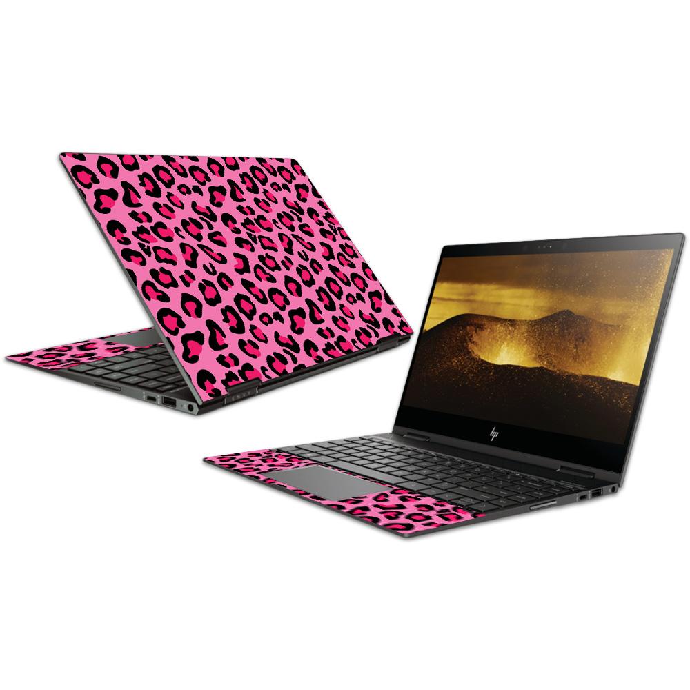 MightySkins HPENX31318-Pink Leopard Skin Decal Wrap for HP Envy X360 Convertible 13 in. 2018 Sticker - Pink Leopard