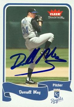 Autograph Warehouse 97533 Darrell May Autographed Baseball Card Kansas City Royals 2004 Fleer Tradition No. 371