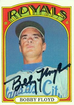 Autograph Warehouse 98174 Bobby Floyd Autographed Baseball Card Kansas City Royals 1972 Topps No. 273