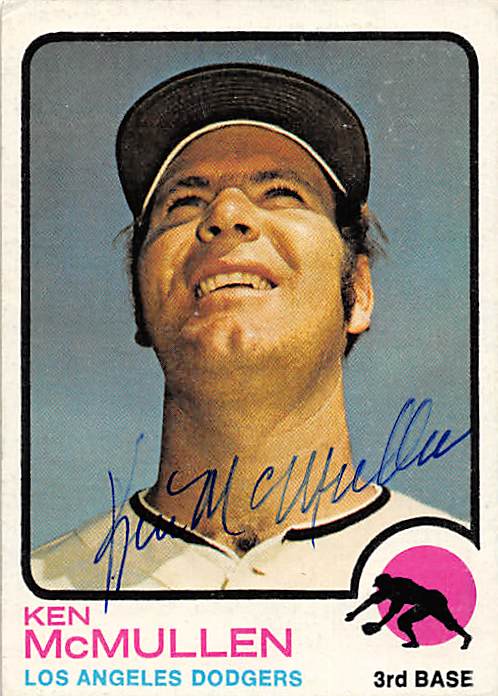 Autograph 157392 Los Angeles Dodgers 1973 Topps No. 196 Ken Mcmullen Autographed Baseball Card