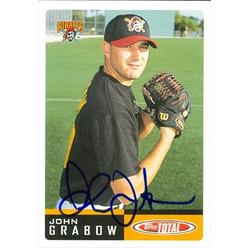 Autograph Warehouse 46612 John Grabow Autographed Baseball Card Pittsburgh Pirates 2002 Topps Total No .693