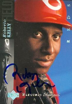 Autograph Warehouse 57290 Roberto Kelly Autographed Baseball Card Cincinnati Reds 1994 Upper Deck No .387