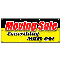 SignMission B-96 Moving Sale Everything M 36 x 96 in. Moving Sale Everything Must Go Banner Sign