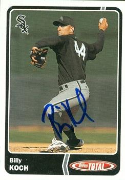 Autograph Warehouse 69892 Billy Koch Autographed Baseball Card Chicago White Sox 2003 Topps Total No. 309