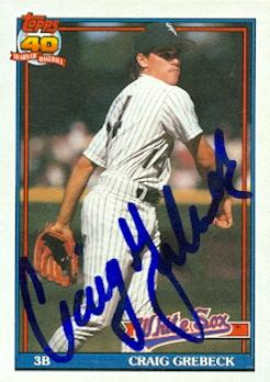 Autograph Warehouse 69882 Craig Grebeck Autographed Baseball Card Chicago White Sox 1991 Topps No. 446