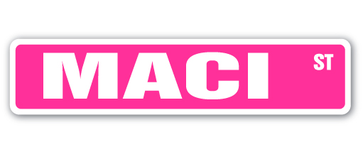 SignMission SS-MACI 4 x 18 in. Childrens Name Room Street Sign - Maci