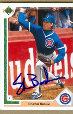 Autograph Warehouse 68792 Shawn Boskie Autographed Baseball Card Chicago Cubs 1991 Upper Deck No. 471