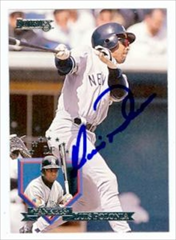 Autograph Warehouse 42416 Luis Polonia Autographed Baseball Card New York Yankees 1994 Donruss No. 514