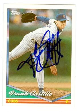 Autograph Warehouse Frank Castillo autographed baseball card (Chicago Cubs) 1994 Topps No.399