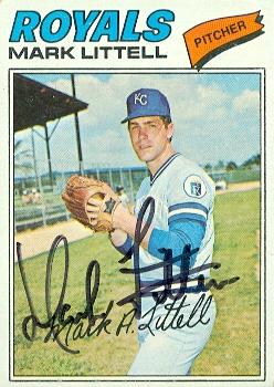 Autograph Warehouse 97427 Mark Littell Autographed Baseball Card Kansas City Royals 1977 Topps No. 141