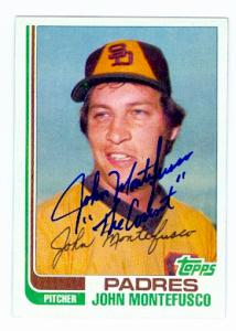 Autograph Warehouse 95644 John Montefusco Autographed Baseball Card San Diego Padres 1982 Topps No. 74T Traded Inscribed The Count