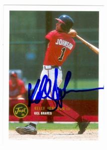 Autograph Warehouse 75172 Kelly Johnson Autographed Baseball Card Atlanta Braves Gcl Braves 2000 Just Minors No .250