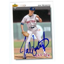 Autograph Warehouse 28856 Joe Hesketh Autographed Baseball Card Boston Red Sox 1992 Upper Deck No. 570