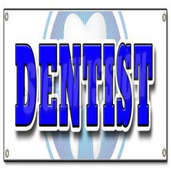 SignMission B-Dentist 18 x 48 in. Banner Sign - Dentist - Dental False Teeth No Appointment X-Rays Cleaning Dds