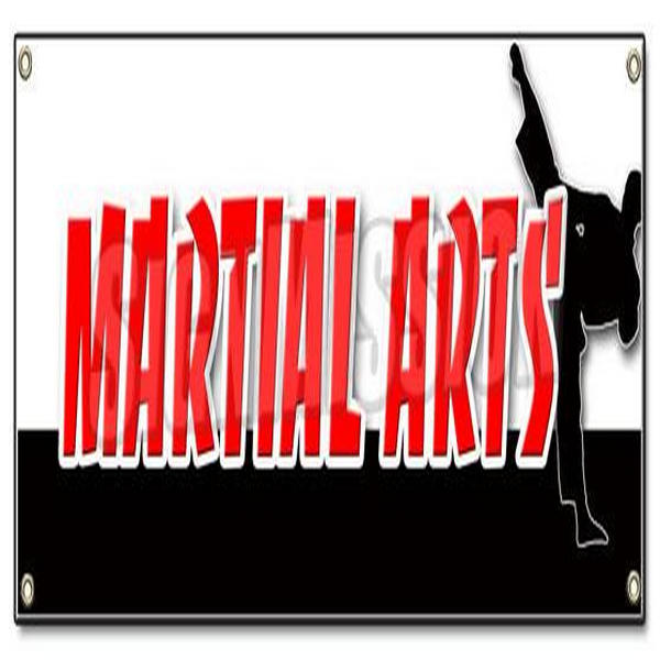 SignMission B-Martial Arts 18 x 48 in. Banner Sign - Martial Arts - Jiu-Jitsu Karate Kung Fu Taekwondo Judo School Lessons