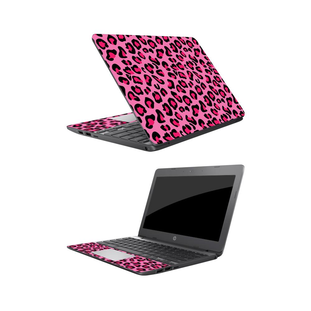 MightySkins HPCH1118-Pink Leopard Skin Decal Wrap for HP Chromebook 11 2018 11.6 in. Sticker - Pink Leopard