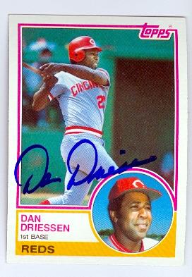 Autograph 119592 Cincinnati Reds 1983 Topps No. 165 Dan Driessen Autographed Baseball Card