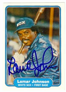 Autograph Warehouse 95241 Lamar Johnson Autographed Baseball Card Chicago White Sox 1982 Fleer No. 346