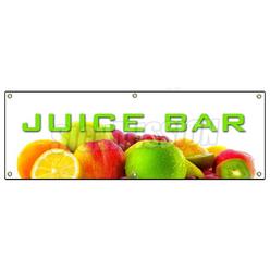 SignMission B-72 Juice Bar 24 x 72 in. Banner Sign - Juice Bar - Smoothies Healthy Fresh Fruit Fiber Vitamins Fitness