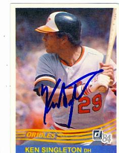 Autograph Warehouse 57819 Ken Singleton Autographed Baseball Card Baltimore Orioles 1984 Donruss No .610