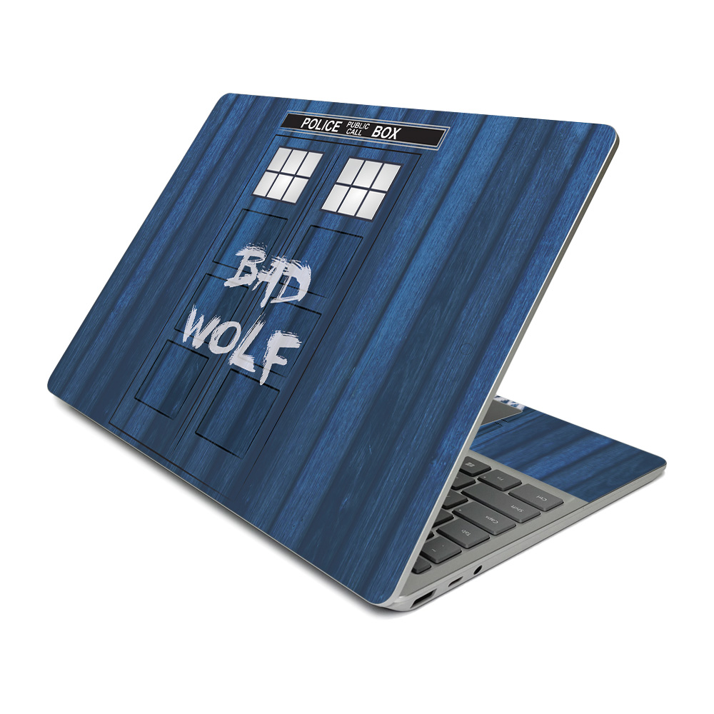 MightySkins MISURLAPGO20-Time Lord Box Skin for Surface Laptop Go 2020 - Time Lord Box