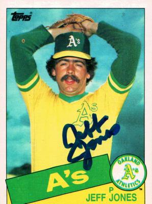 Autograph 121594 Oakland Athletics 1985 Topps No. 319 Jeff Jones Autographed Baseball Card