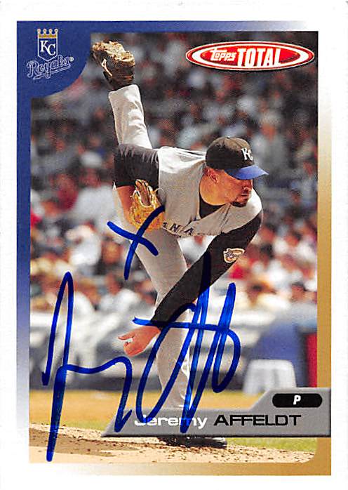Autograph 125934 Kansas City Royals Ft 2005 Topps Total No. 513 Jeremy Affeldt Autographed Baseball Card