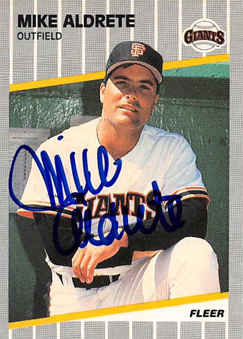 Autograph 189730 San Francisco Giants Ft 1989 Fleer No. 323 Mike Aldrete Autographed Baseball Card