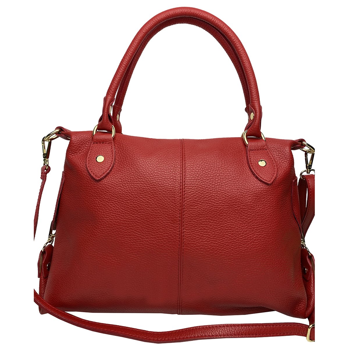 Fusiones Women Mariza Leather Shoulder Handbag&#44; Red