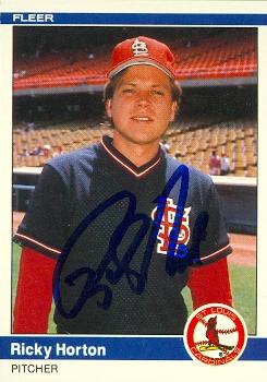 Autograph Warehouse 59573 Ricky Horton Autographed Baseball Card St. Louis Cardinals 1984 Fleer No .U-53