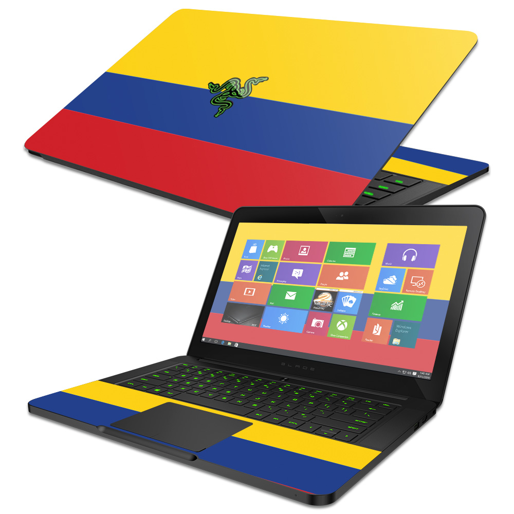 MightySkins RABL14-Colombian Flag Skin for 14 in. 2014-2017 Razer Blade, Colombian Flag