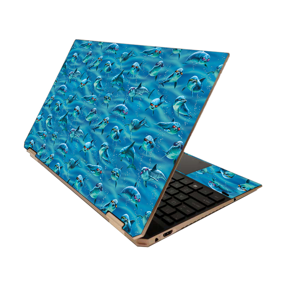 MightySkins HPSX3601520-Dolphin Gang Skin for HP Spectre x360 15 in. 2020 - Dolphin Gang