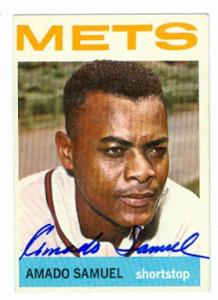 Autograph Warehouse 95514 Amado Samuel Autographed Baseball Card New York Mets 1964 Topps No. 129