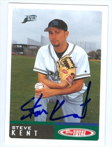 Autograph Warehouse 29176 Steve Kent Autographed Baseball Card Tampa Bay Devil Rays
