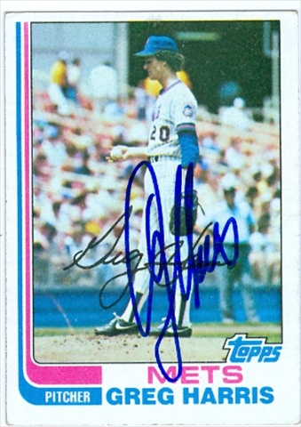 Autograph Warehouse 33832 Greg Harris Autographed Baseball Card New York Mets 1982 Topps No. 783